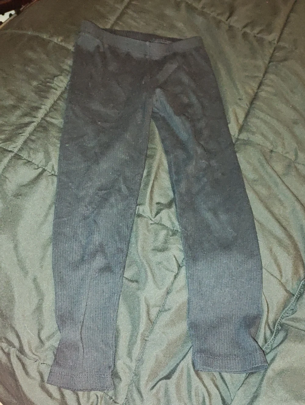 Cat & Jack Black Ribbed Waistband Leggings